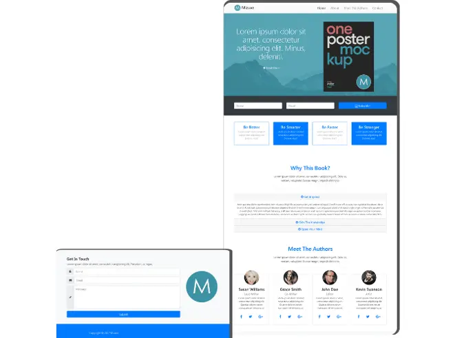 landing page for book